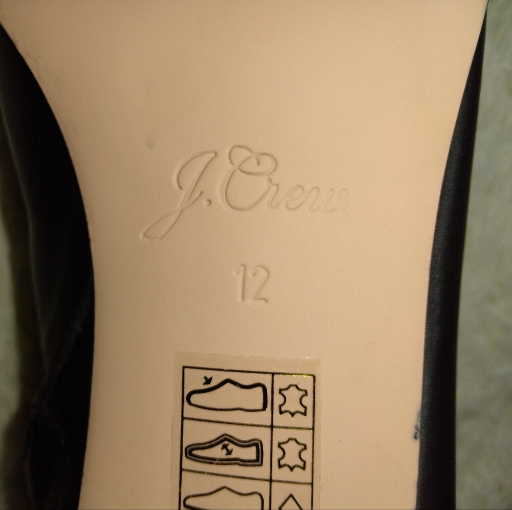 J.Crew Square-Toed Ankle Boots in Italian Leather Size 12 - Picture 9 of 14